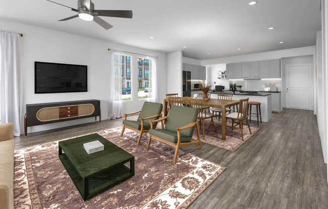 Living Room with Hard Surface Flooring