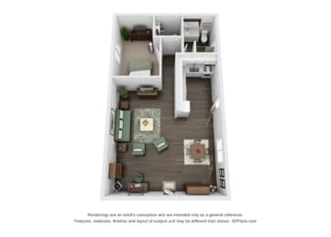 1 bed, 1 bath, 695 sqft, $2,115