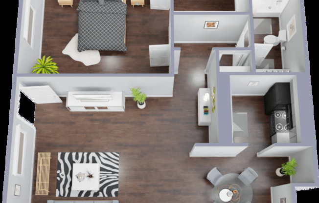 1 bed, 1 bath, 520 sqft, $769