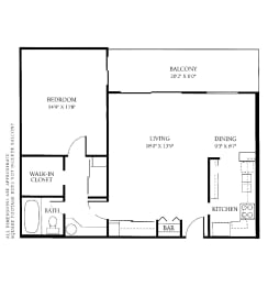 1 bed, 1 bath, 767 sqft, $3,219