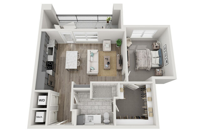 1 bed, 1 bath, 778 sqft, $2,493