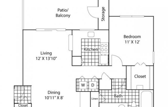 1 bed, 1 bath, 788 sqft, $1,060