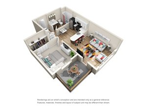 1 bed, 1 bath, 650 sqft, $1,538