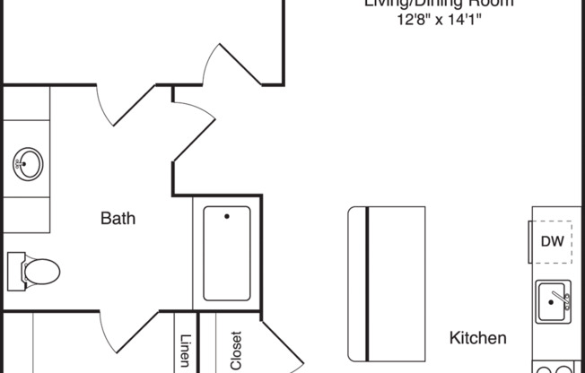 1 bed, 1 bath, 749 sqft, $1,475, Unit 324