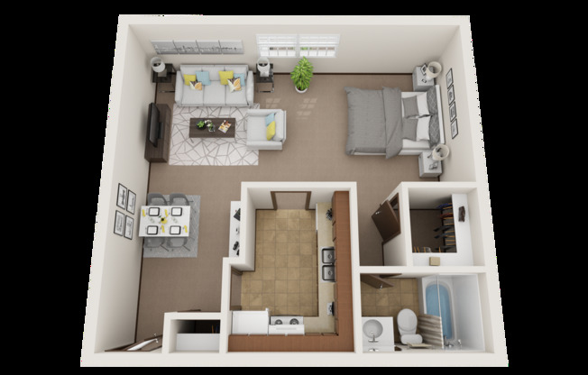 Studio, 1 bath, 650 sqft, $710, Unit 1101