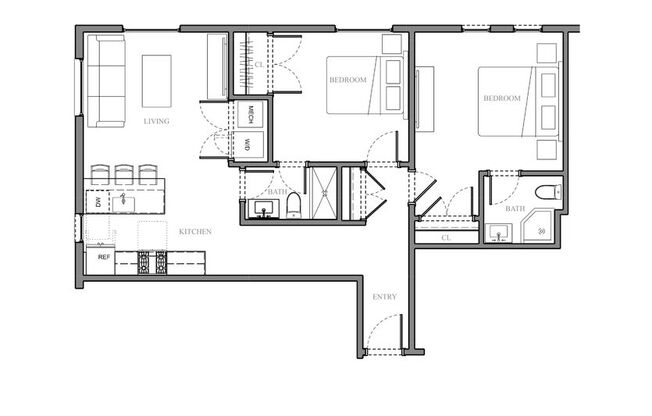 2 beds, 2 baths, 875 sqft, $2,175, Unit 200