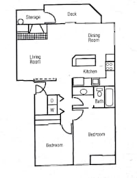2 beds, 1 bath, 897 sqft, $1,976