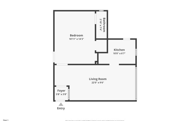 1 bed, 1 bath, $800, Unit Dell 123.1R