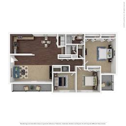 3 beds, 2 baths, 1,330 sqft, $1,701