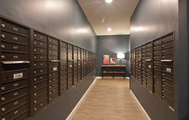 Mail room at The Baxter, Louisville, KY