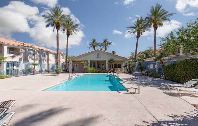 Upstairs 2 br unit in gated community with pool/spa/bbq area