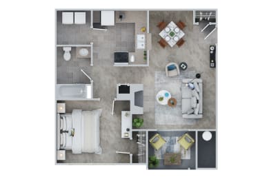 1 bed, 1 bath, 744 sqft, $2,367