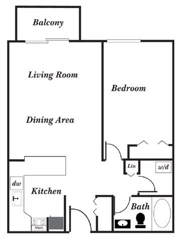 1 bed, 1 bath, 680 sqft, $1,545