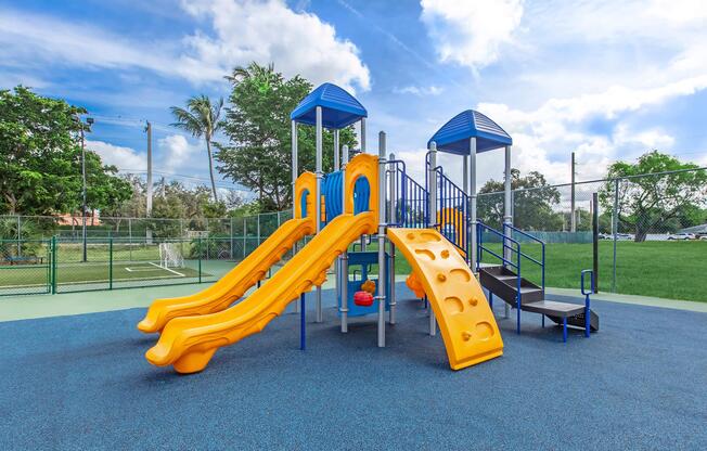 a playground slide