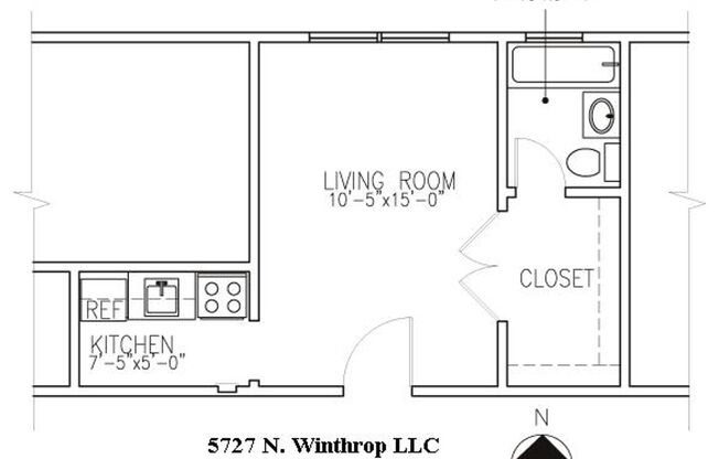 Studio, 1 bath, 275 sqft, $1,280, Unit 205