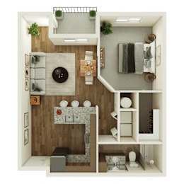 1 bed, 1 bath, 690 sqft, $1,225