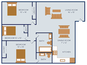 3 beds, 1.5 baths, 1,216 sqft, $1,180