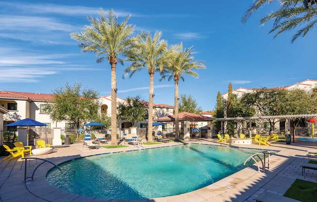 Almeria at Ocotillo apartments exterior pool