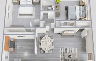2 beds, 1 bath, 925 sqft, $1,365, Unit A-607