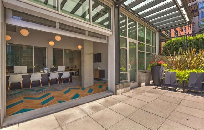 Resident Business Center With Computer And Printer at Equinox, Seattle, WA