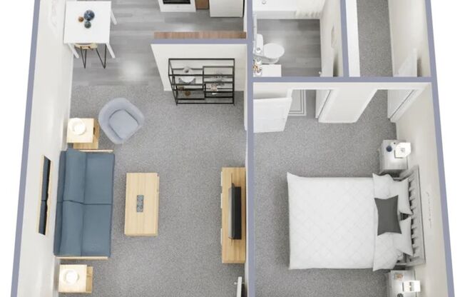 1 bed, 1 bath, 472 sqft, $940, Unit 206