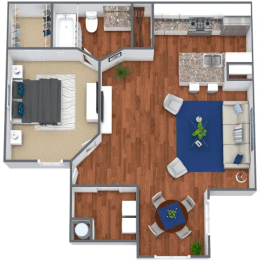 1 bed, 1 bath, 730 sqft, $999