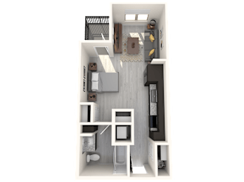 Studio, 1 bath, 459 sqft, $1,440