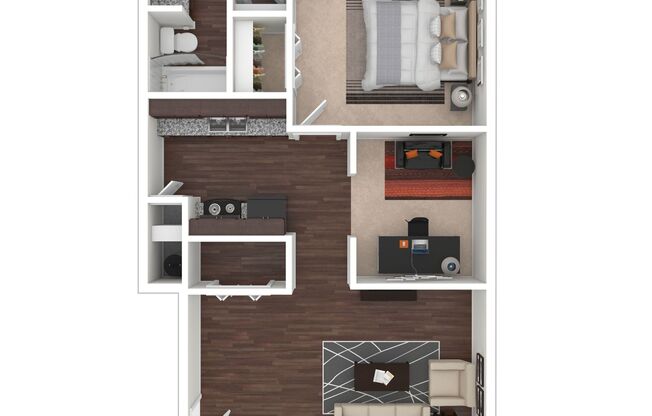 1 bed, 1 bath, 715 sqft, $1,250