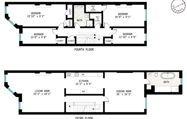 4 beds, 2 baths, 2,300 sqft, $7,000, Unit 2