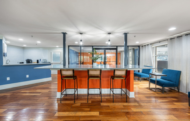 Community Clubroom with Seating Areas