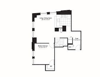 1 bed, 1 bath, 729 sqft, $2,373