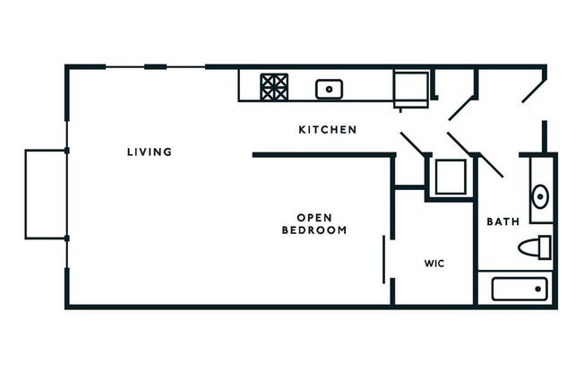 1 bed, 1 bath, 510 sqft, $2,295, Unit 609