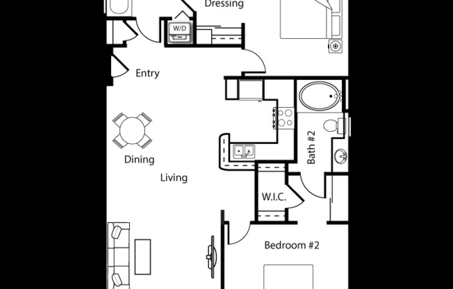 2 beds, 2 baths, 1,008 sqft, $2,825