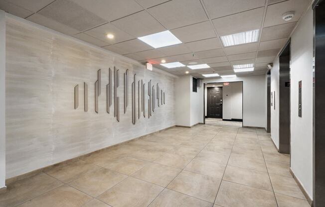Hallway with elevators at Vera Cortez Hill, San Diego, CA, 92101