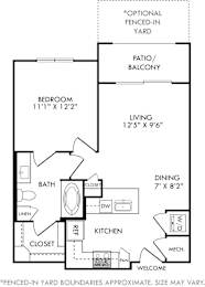 1 bed, 1 bath, 690 sqft, $1,449
