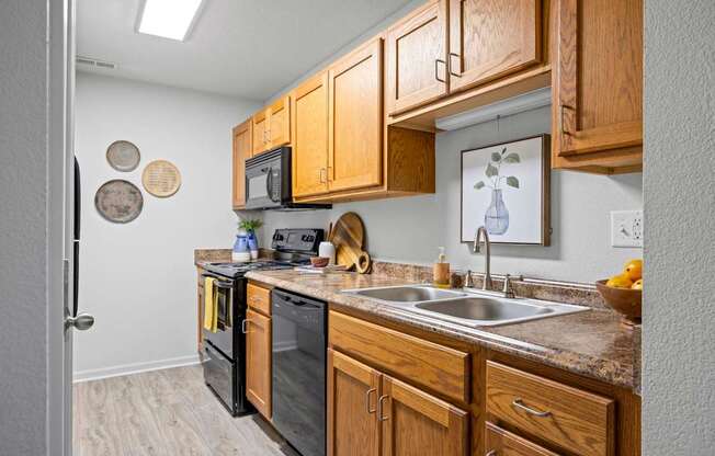 Model kitchen at Pointe Royal, Overland Park