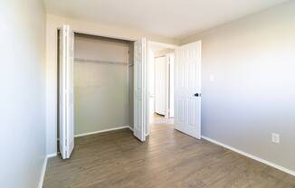 Second bedroom with vinyl plank flooring