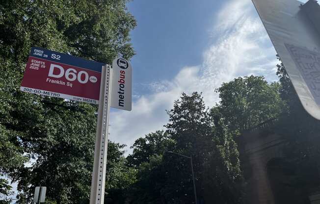 D60 bus route near The Diplomat Apartments in Washington DC