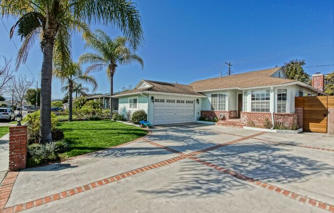 REMODELED, BRIGHT & AIRY, 4BR3BA HOME W/ GATED DRIVEWAY, 2-CAR GARAGE, FRONT & REAR YARDS CLOSE TO SCHOOLS, SHOPPING, FREEWAY ACCESS & 10 MINS TO BEACH!