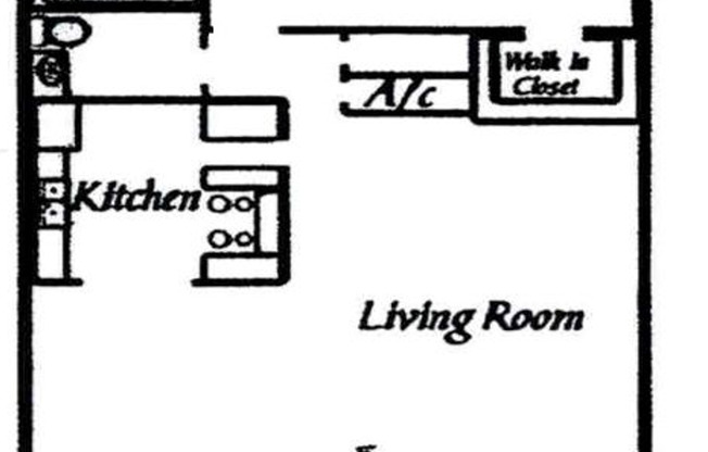 1 bed, 1 bath, 634 sqft, $1,009, Unit 40