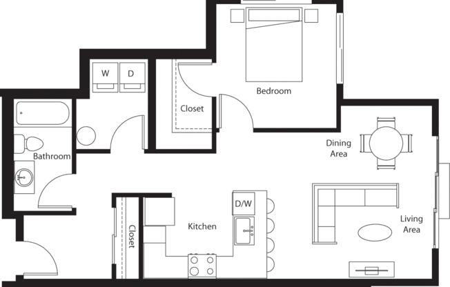1 bed, 1 bath, 718 sqft, $2,215, Unit 312