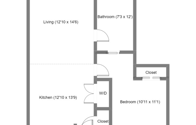 1 bed, 1 bath, 687 sqft, $1,225, Unit 719-203