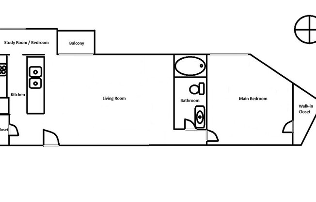 1 bed, 1 bath, 618 sqft, $2,500, Unit 524