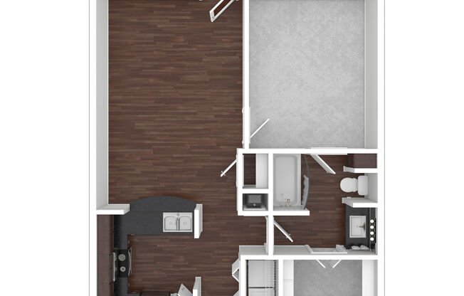 1 bed, 1 bath, 875 sqft, $1,724
