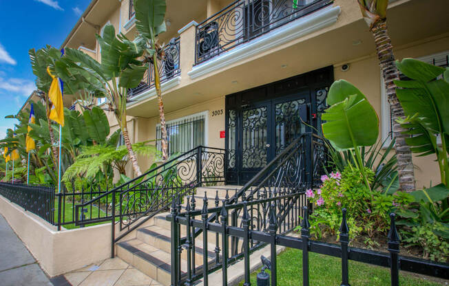 Apartment Building in Los Angeles Entrance