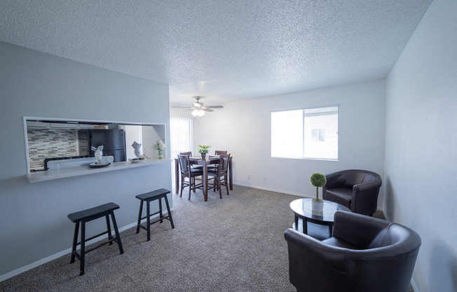 Living Room and Breakfast Counter | La Privada in El Paso, TX 79907