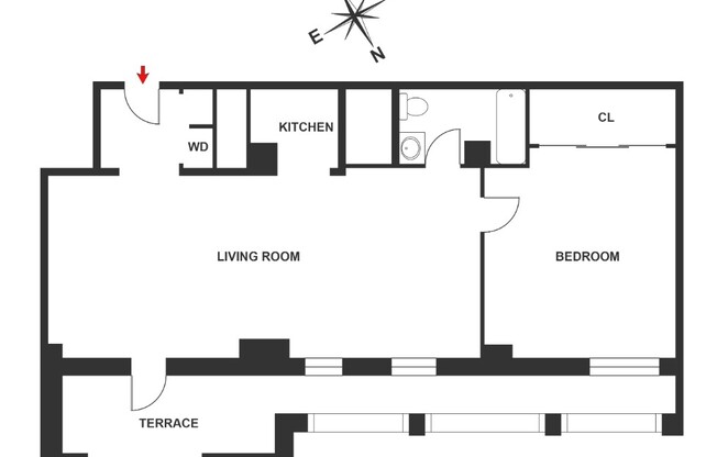 1 bed, 1 bath, 740 sqft, $13,500, Unit 1211