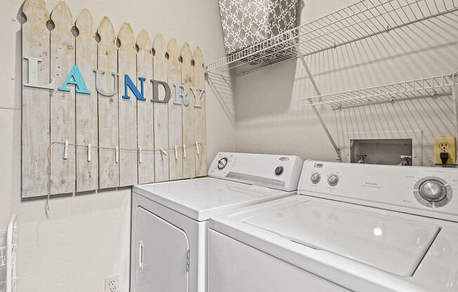 apartment with Washer Dryer Connections