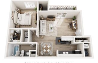 1 bed, 1 bath, 736 sqft, $1,199