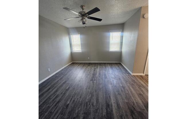 Living Room with Ceiling Fan